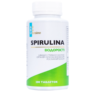 Спіруліна Spirulina ABU, 200 таблеток